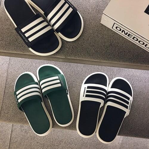 2021 New Couple Slippers Men And Women Summer Fashion Korean Soft Bottom Outdoor Beach Sandals Non-slip Flip Flops