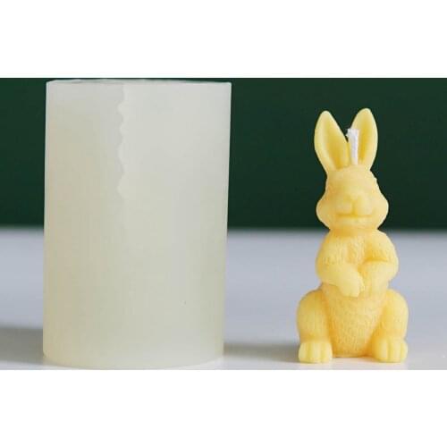 Silicone Candle Mold Rabbit Shape DIY Scented Soap Mold Handmade Crafts Making Tool for Home Decorations
