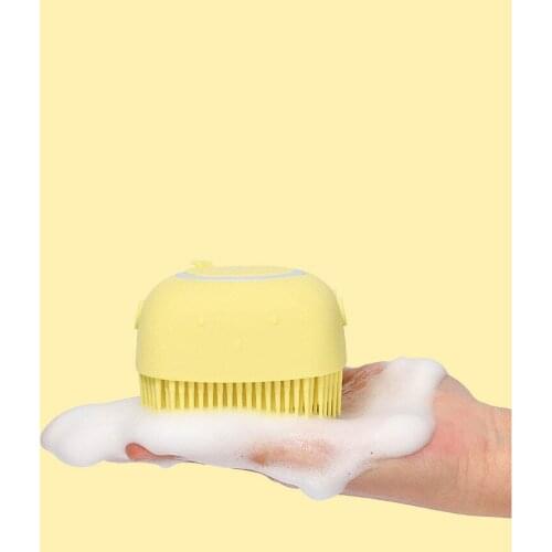 Silicone bath brush bath household massage shampoo multifunctional brush round children bath brush silicon bath body brush