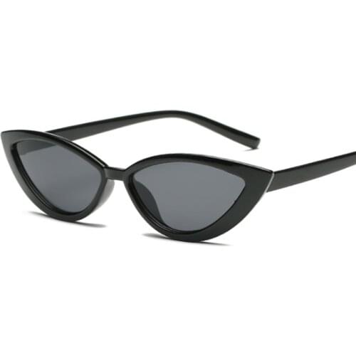 Brand Designer Cat Eye Sunglasses Women Plastic Small Frame Classic Sun Glasses Ladies Retro Fashion Mirror Oculos De Sol