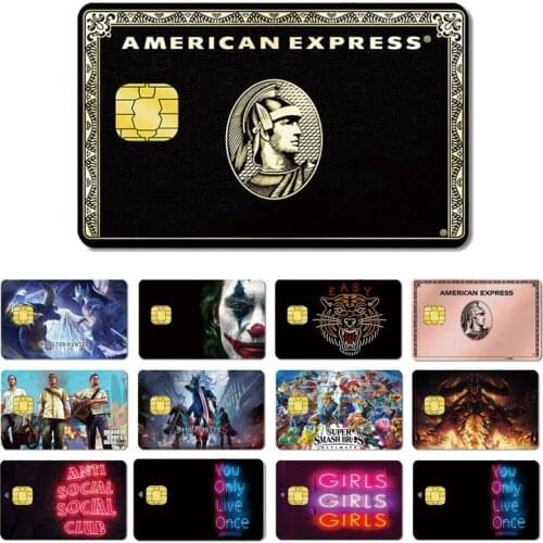 Magic Shark Cartoon Joker Tiger Cool Game GTA5 PVC 2.5D Stereo No Fade Skin Sticker Film Case for Credit Debt Card