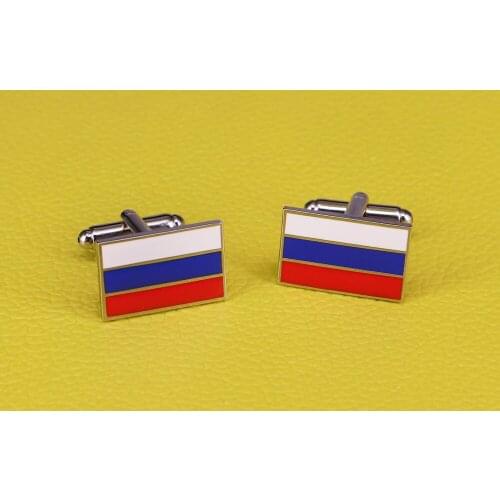 Russia flag cuff links Soviet USSR jewelry patriot gift mens coat shirts accessories