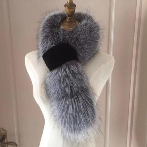 Scarf Female Shawl Accessories Real Rex Rabbit Fur Collar Autumn And Winter Fashion Thermal Neckerchief Good-Quality Fur Muffler
