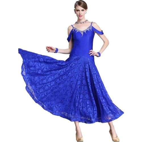 M-110 High Quality Shoulder Strap Modem Dance Practice Dress Newest Latin Ballroom practice dance dress costumes for women