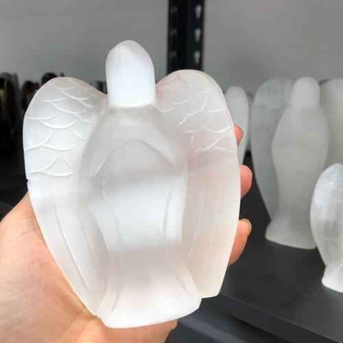 1PC Natural Crystal Guardian Selenite angel Figurine Healing Stone Gem Craft Gift Home Decor Ornaments