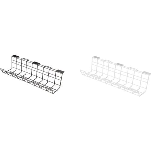 1Pc Under Desk Cable Management Rack Compact Cable Organizer Storage Rack