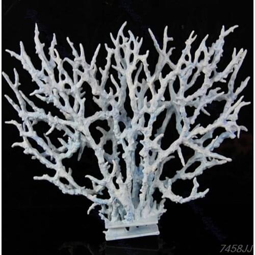 2 Pcs 2 Colors Aquarium Fish Tank Faux Artificial Reef Coral Tree Plants Decoration Underwater Ornaments Landscape Decorations