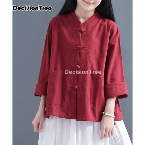 2021 traditional chinese clothing tops tang suit for women hanfu blouse shirt chinese style shirt woman blouse vintage shirts