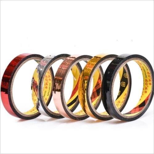 30M 12mm/15mm/18mm Gold/Silver/Red/Black Foil Tape BOPP Tape Scrapbooking Tools Masking Tape Adhesive Decoration Tapes 3Roll/lot