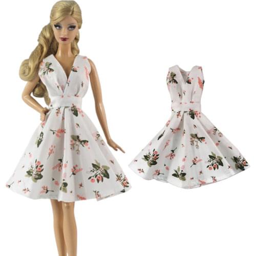 30cm Fashion Doll Dress 1/6 Bjd Doll Accessories Toys Flower Color Skirt 12 Inch Doll Clothes Diy Dress Up Toy Gift for Girls