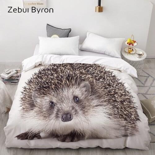 3D Duvet Cover,Comforter/Quilt/Blanket case Double/Queen/King,Bedding Custom/220x240/200x200,Animal Hedgehog pattern,Drop ship