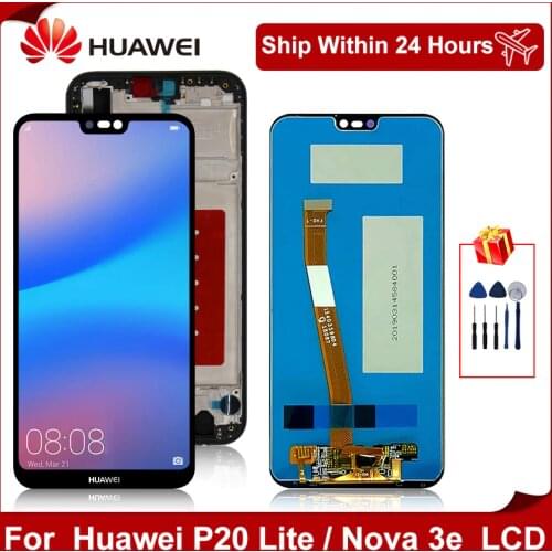 5.84" For HUAWEI P20 Lite LCD Display Touch Screen Digitizer For Huawei Nova 3e LCD ANE-LX1 ANE-LX3 Display Replacement Parts