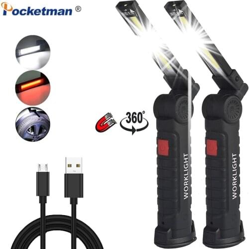8000LM Work Light USB COB LED flashlight Magnetic 5 modes Ultra Bright torch lamp waterproof for Camping Car Repair