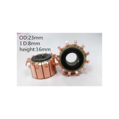 8 x 23 x 16mm 12P Teeth Copper Hook Type Electrical Motor Commutator CP1201A 1PC
