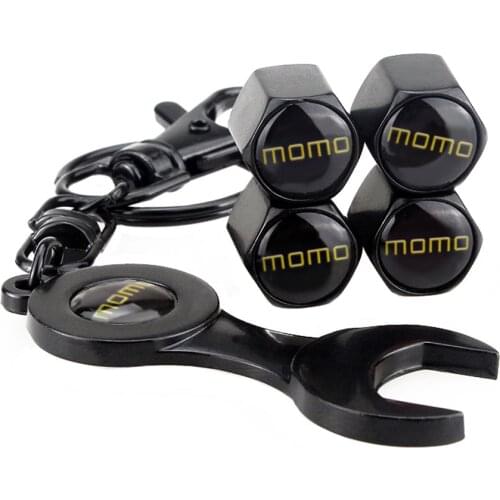 Car Styling Auto Wheels Tire Valve Stem Caps Keychain For MOMO Logo for Dodge Ram Jeep Land Rover Chevrolet Buick Chrysler Audi