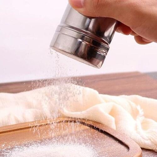 Diam Stainless Steel Powder Sprinkle Extinguishers Tank Gauze Bucket Cocoa Powder Cinnamon Powder Dusting Cans Diameter 5cm