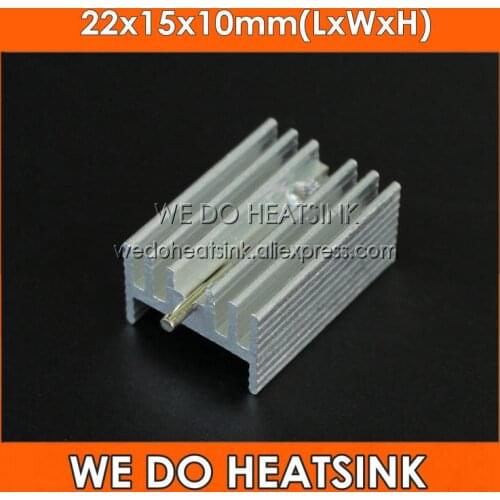 FREE Shipping 20pcs 22x15x10mm Aluminum Heatsink Radiator TO-220 TO220 Heatsink With Needle,RoHS Compliant