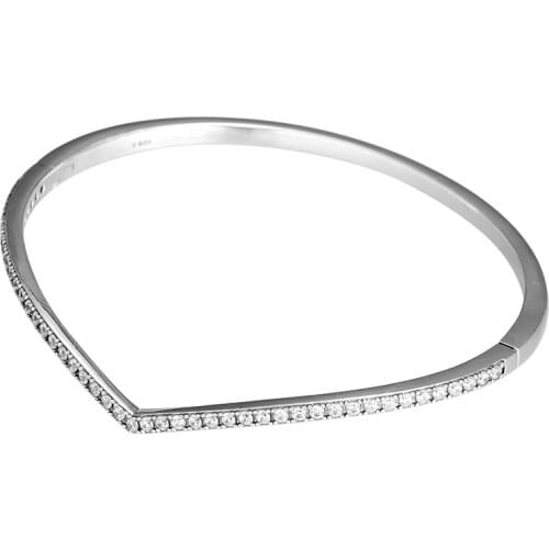 CKK Bracelet Sterling Silver Jewelry Shimmering Wish BangleS & Bracelets for Women Pulseira Masculina Feminina Silver 925