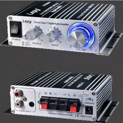 KYYSLB 12V 20W*2 LP-2024A Digital Car Amplifier High Fidelity High Power Home Audio Speaker Power HIFI Class T Amplifier