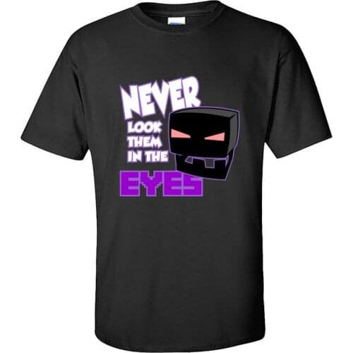 Enderman Eyes Game T-shirts Funny Design New Normal Fall Tops Shirt Good Quality Birthday Tee Shirt Boy Cotton Fabric