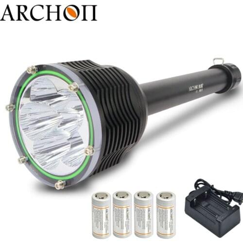 ARCHON D45 II Diving Lights Diver Dive Flashlight 6000LM 100M 6*XM-L2 U3 LED Underwater Lights Photographing lantern Torch