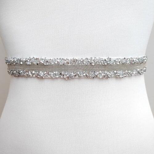 Hot sale 270cm ribbon bridal belt womans belt luxurious rhinestone handmade wedding belt bridal dress waist accessories