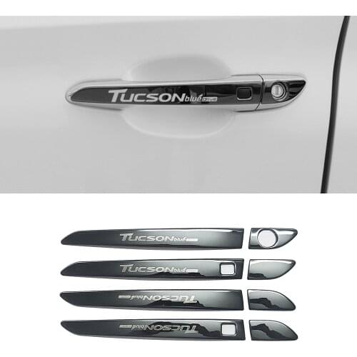 CHROME EXTERIOR DOOR HANDLE TRIM GARNISH COVERS FOR HYUNDAI TUCSON 2015 2016 2017 2018 2019 2020 ACCESSORIES
