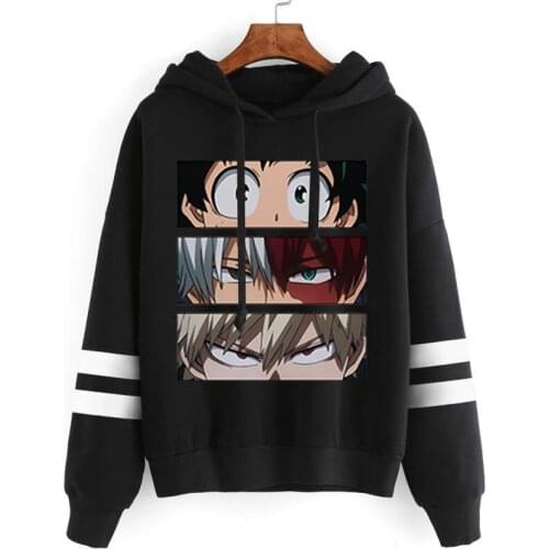Hot Japanese Anime My Hero Academia Graphic Hoodies Men Streetwear Funny Cartoon Boku No Hero Academia Sweatshirt 90s Hoody Male