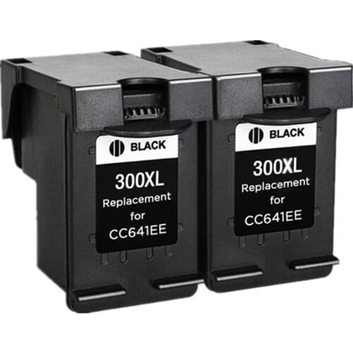 Black Ink Cartridges CC641EE Replacement for HP 300 300XL BK C4680 C4683 C4685 C4688 C4780 C4798 D410a D410b D411a