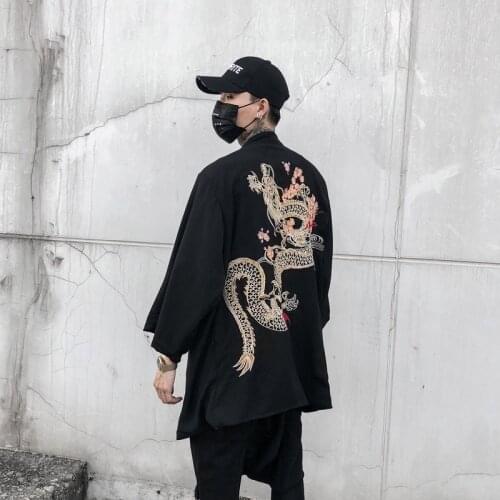 Kimono cardigan japanese japan beach kimono shirt female traditional sleepwear kimono women and men robe ladies dragon 2020
