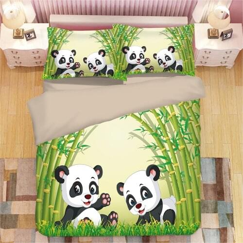 3D Panda Print Bedding Set Duvet Covers Pillowcases NEW Comforter Bedding Sets Bedclothes Bed Linen (Not sheets) 03