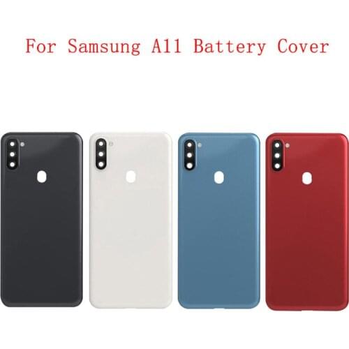 Battery Case Cover Rear Door Housing Back Case For Samsung A11 A115F Battery Cover Camera Frame Lens with Logo