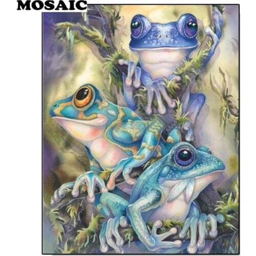 Frog,DIY 5D Diamond Painting carton Kits Drill Embroidery Paintings Pasted DIY Painting Crafts for Home Wall Decor