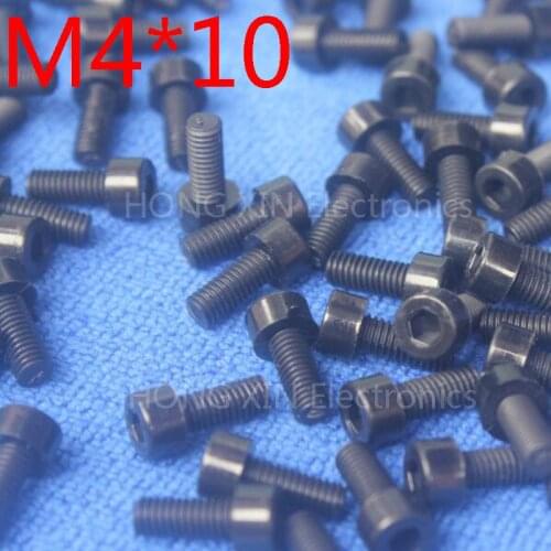 M4*10 Black 1pcs Nylon Inner Hexagon Socket Head Cap Screws 10mm Plastic Bolt Insolation brand new RoHS compliant PC/board DIY