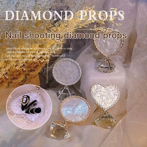 Multifunctional Nail Art Display Stand Showing Shelf Phnom Penh Shell Big Diamond Shooting Props Decoration Nail Art Tools TSLM1