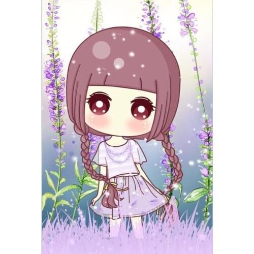 Poured Glue 5D Diamond Painting Kits Cartoon Princes Girl Portrait Full Round Dirll Embroidery Mosaic Kit HD Quality Handmade