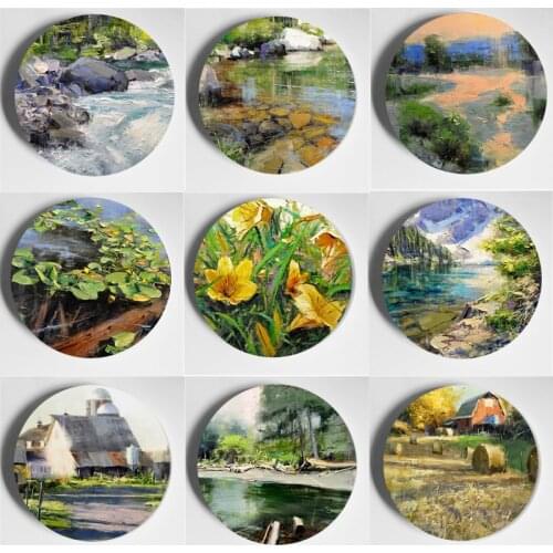 Mike Wise Wall Plate Beautiful High Quality Ceramic Handcrafts Decorative Plate Home Living Room Hotel Resturant Art Plate