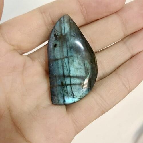 1 pcs Natural Labradorite Bead Pendant cabochon Irregular shape,good quality strong Flash labradorite Pendant,size 40mm+ length