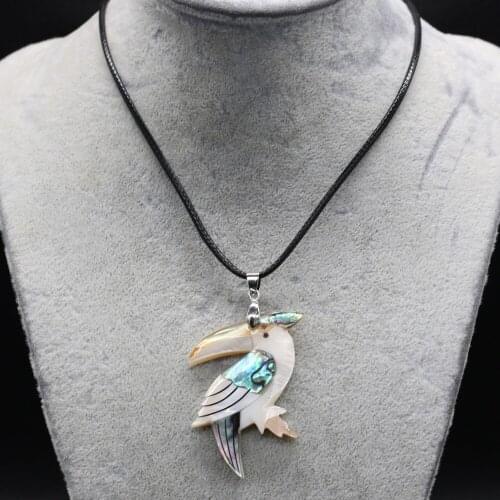 Natural Shell Pendant Necklace Cute Bird Animals Pendant Necklace for Women Jewelry Necklace Exquisite Gift Length 55+5cm
