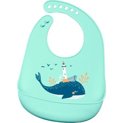 Adjustable Waterproof Silicone Baby Bibs Feeding Toddler Burp Cloths Kids Boys Girls Aprons Children Eating Lunch Breastplate