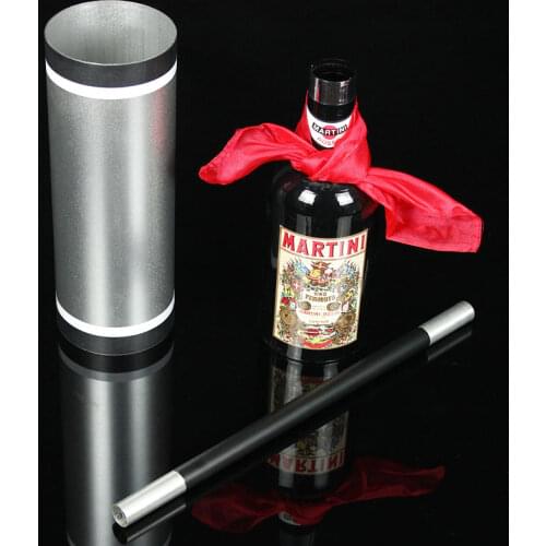 Cane Silk and Bottle Magic Tricks Silk Vanish Bottle Appear From Empty Tube Magia Magician Stage Illusions Gimmick Mentalism