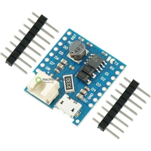 Battery Shield For WeMos D1 mini single lithium battery Charging & Boost