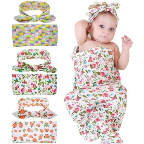 New Style Newborn Baby Wrapping Towel Flower Printing Cotton Infant Receiving Blankets Factory Sell Quality Wrapped Blanket 1SET
