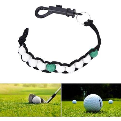 1Pcs Golf Ball Beads Score Counter Stroke Putt Scoring Chain with Clip Club Golf Accessories