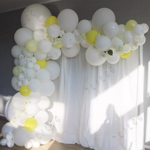 100pcs/set White Balloon Arch Garland Kit for Baby Shower Blobos Birthday Wedding Party Decor Supplies Bride To Be