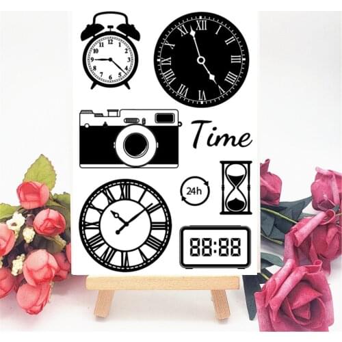 11x16CM clock time transparent seal clear stamps silicone seal roller stamps DIY scrapbook album / card production