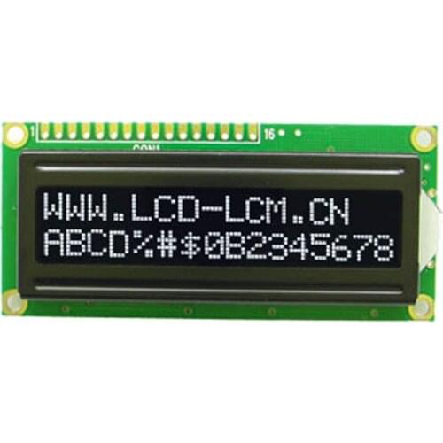 1602 16X2 Character LCD Module Display Screen (White Character ) FSTN Negative Black Background