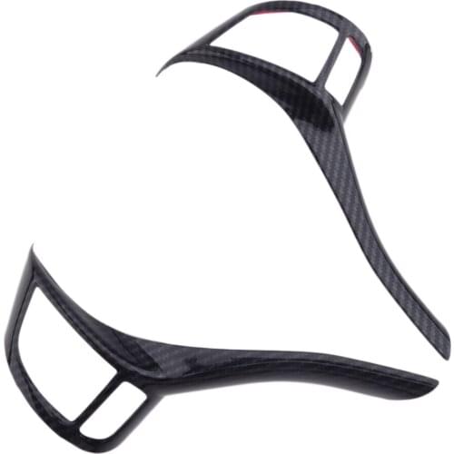 New 2pcs Carbon Fiber Style Inner Steering Wheel Strip Trim Cover Fit for Nissan Teana Altima 2013 2014 2015 2016 2017 2018