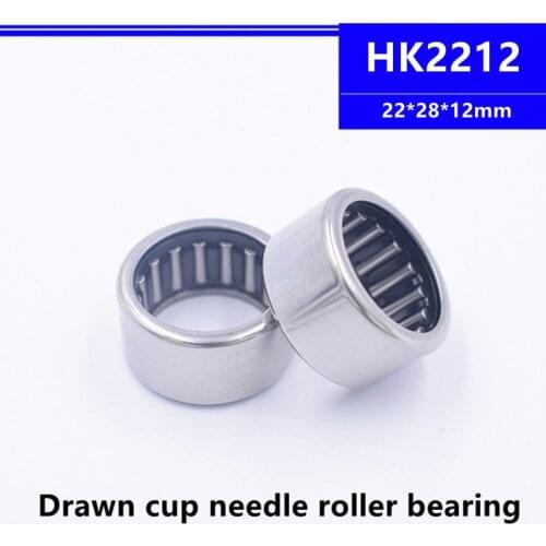 50pcs high quality HK2212 22x28x12mm Drawn Cup Caged Needle Roller Bearing 22*28*12mm HK222812