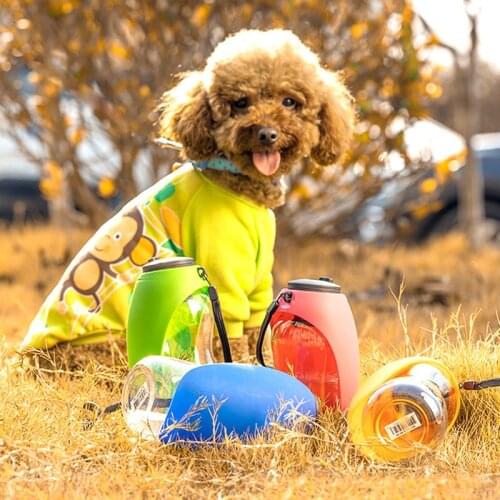 680ml Pet Dog Water Bottle Soft Silicone Leaf Portable Outdoor Travel Pet Drinking Bowls For Dogs Cat Feeding Water Dispenser